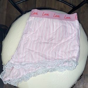 VS pink striped pj shorts